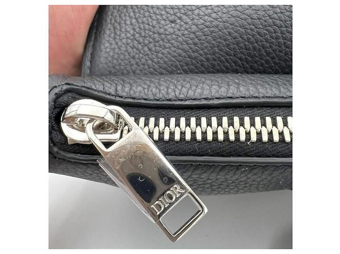 Nuova Mini Saddle Bag Dior in pelle di vitello grana nera Nero - vista 8