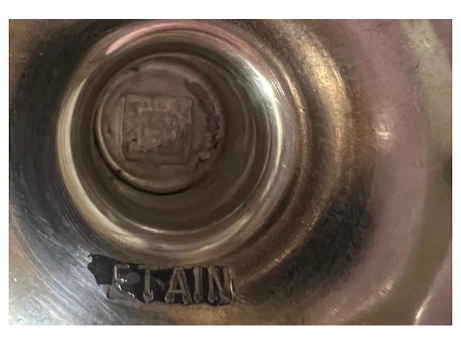 Autre Marque Set Étains du Manoir Portauovo e Anello per Tovagliolo in Stagno Argento - vista 6