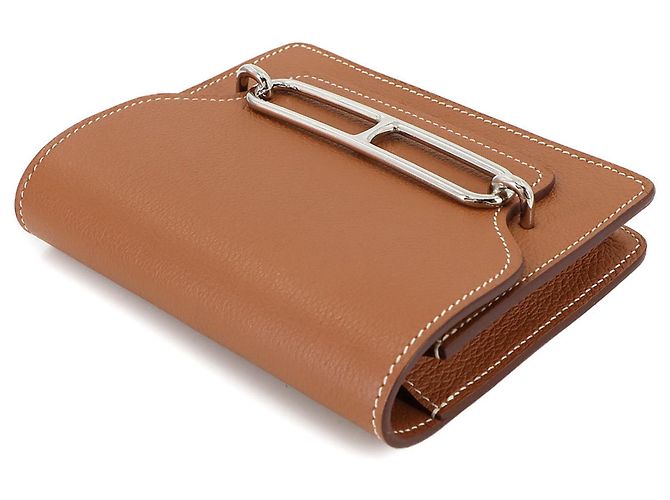 Hermès Portafoglio Slim Roulis Hermes Marrone - vista 5