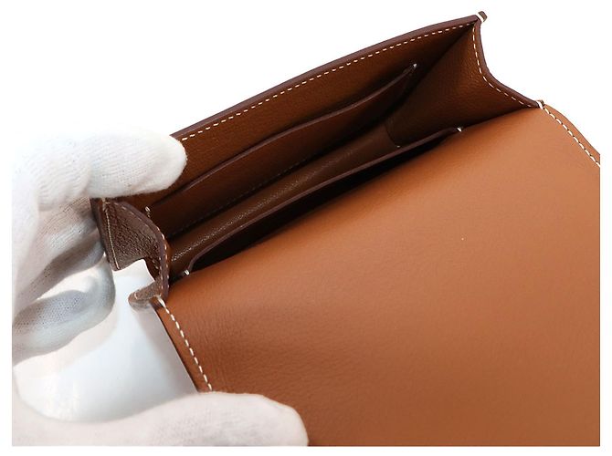 Hermès Portafoglio Slim Roulis Hermes Marrone - vista 7