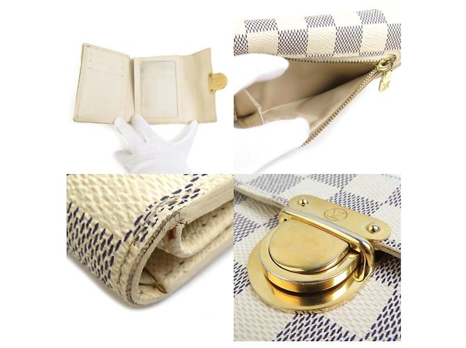 Billetera bi-fold Louis Vuitton en Damier Azur Crudo - vista 4