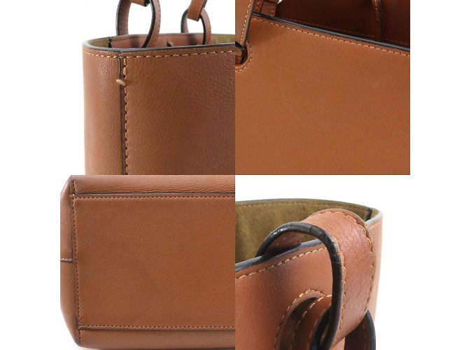 Borsa in pelle marrone Loewe - vista 4