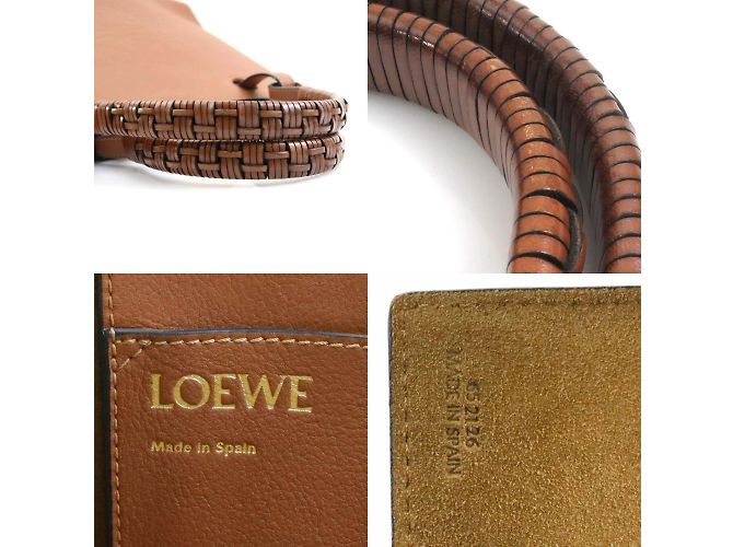 Borsa in pelle marrone Loewe - vista 5