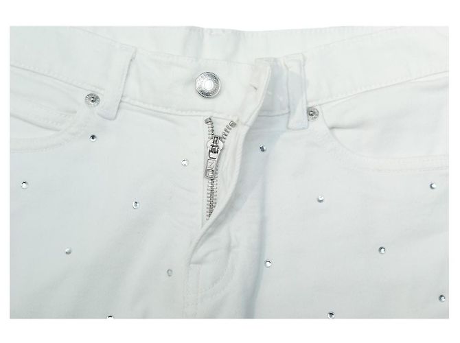 Zadig & Voltaire Storm Denim Strass Shorts Weiß - Ansicht 5