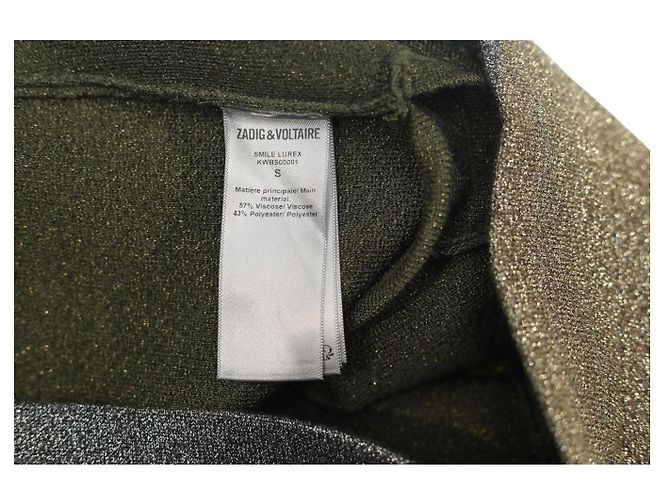 Pantaloncini Zadig & Voltaire Smile Lurex Verde Argento Oro - vista 4