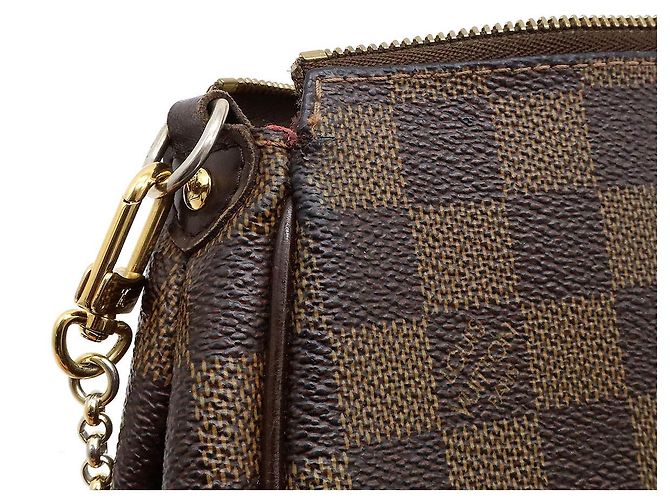 Clutch Eva Damier Louis Vuitton N55213 Marrone - vista 6
