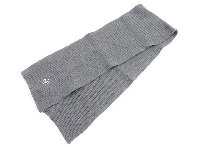 Moncler Wollstrickschal grau M - Ansicht 3