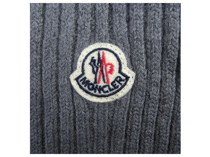 Moncler Wollstrickschal grau M - Ansicht 5