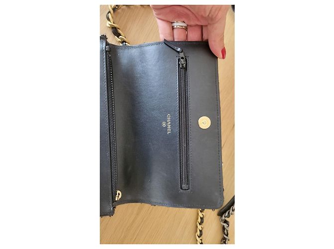 Borsa Chanel 19 in Tweed di Cotone Nero e Bianco - vista 6