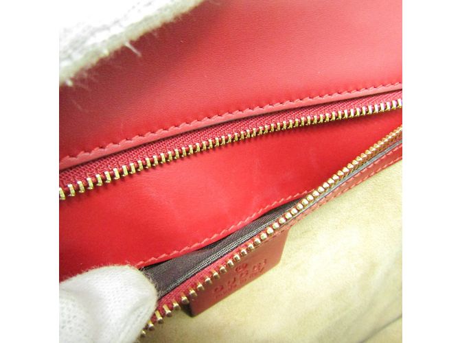 Gucci Sylvie 421882 Women's Leather Shoulder Bag Red - view 10