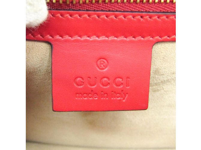 Gucci Sylvie 421882 Women's Leather Shoulder Bag Red - view 11