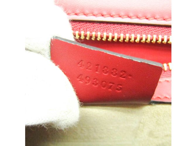 Gucci Sylvie 421882 Women's Leather Shoulder Bag Red - view 12