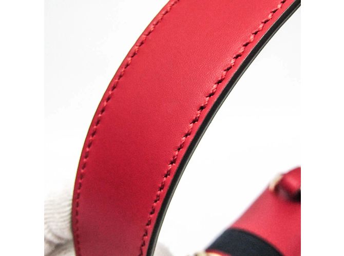 Gucci Sylvie 421882 Women's Leather Shoulder Bag Red - view 7