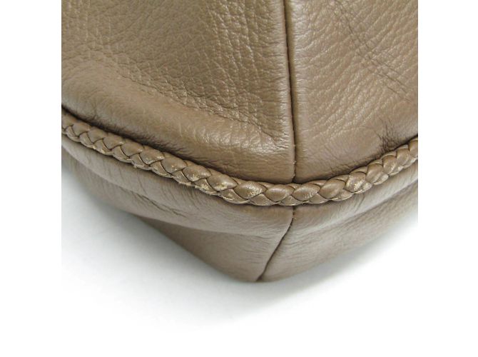 Borsa a spalla in pelle da donna Gucci Bamboo 338985 Cachi - vista 5