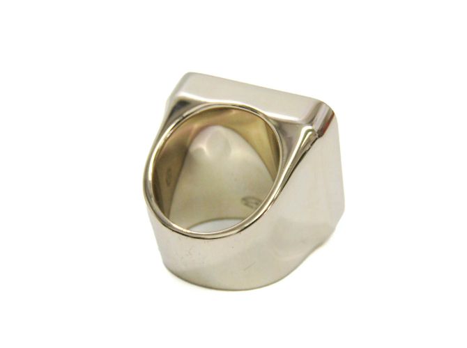 Code Coco Anillo Cuadrado Coco Mark de Chanel Negro Plata Rosa - vista 2