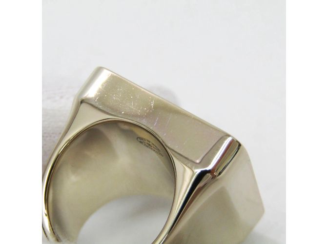 Code Coco Anillo Cuadrado Coco Mark de Chanel Negro Plata Rosa - vista 4