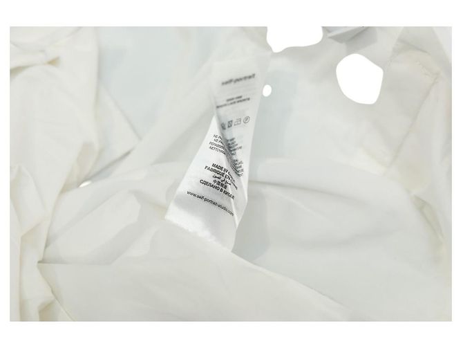 Shorts de renda branca com cinto Self Portrait Branco - vista 6