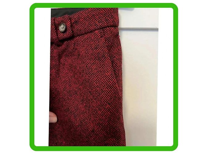 Céline Vintage Cashmere gerade Beinhose in Größe 40 Bordeaux - Ansicht 10