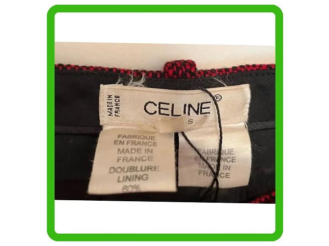 Céline Vintage Cashmere gerade Beinhose in Größe 40 Bordeaux - Ansicht 2