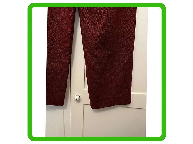 Céline Vintage Cashmere gerade Beinhose in Größe 40 Bordeaux - Ansicht 4
