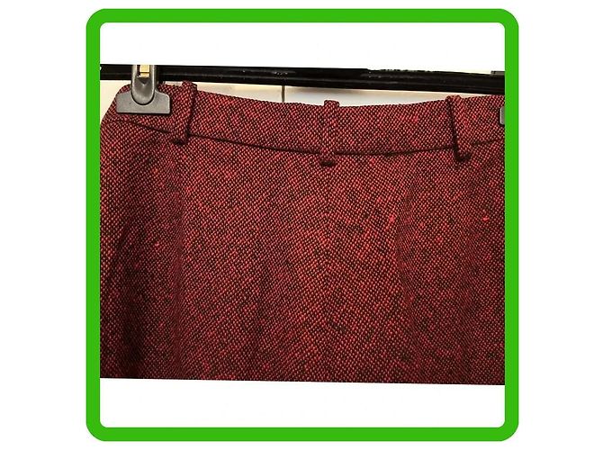 Céline Vintage Cashmere gerade Beinhose in Größe 40 Bordeaux - Ansicht 6