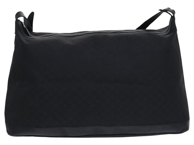 Borsa a Spalla in Tela GG Gucci Nylon Nera Argento 105669 Auth ep8385 Nero - vista 13