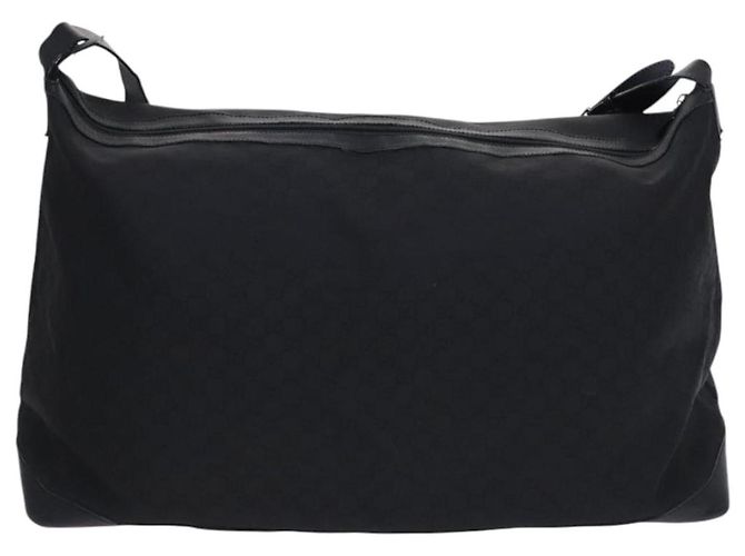 Borsa a Spalla in Tela GG Gucci Nylon Nera Argento 105669 Auth ep8385 Nero - vista 2