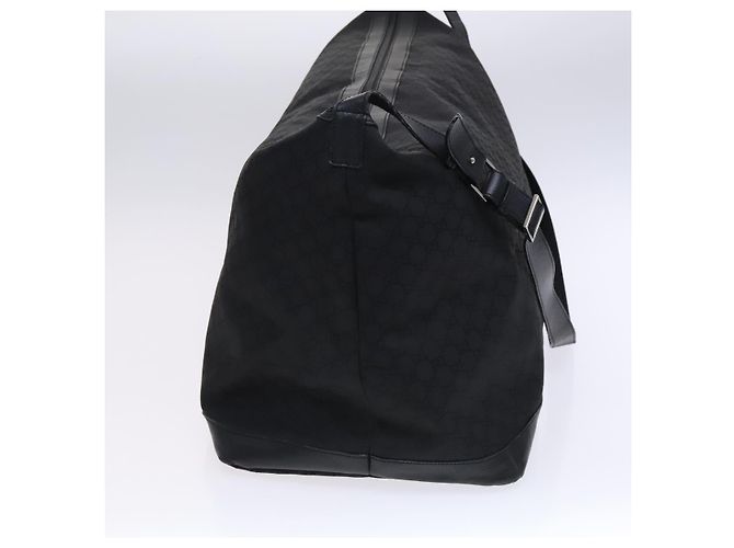 Borsa a Spalla in Tela GG Gucci Nylon Nera Argento 105669 Auth ep8385 Nero - vista 4