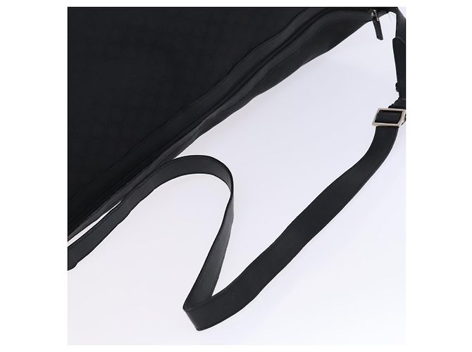 Borsa a Spalla in Tela GG Gucci Nylon Nera Argento 105669 Auth ep8385 Nero - vista 7