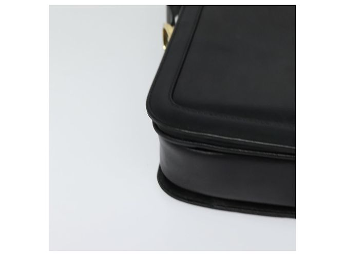 Céline Sac à épaule CELINE en cuir noir et or Auth mr1261 Doré - vue 14