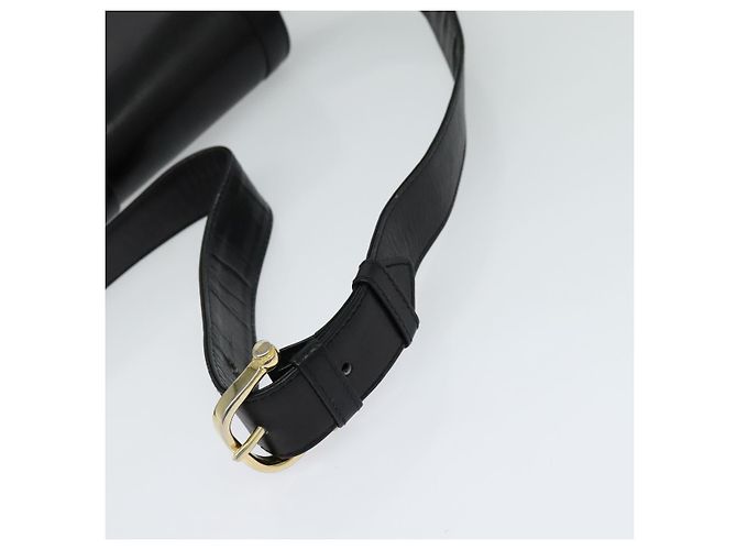 Céline Sac à épaule CELINE en cuir noir et or Auth mr1261 Doré - vue 7