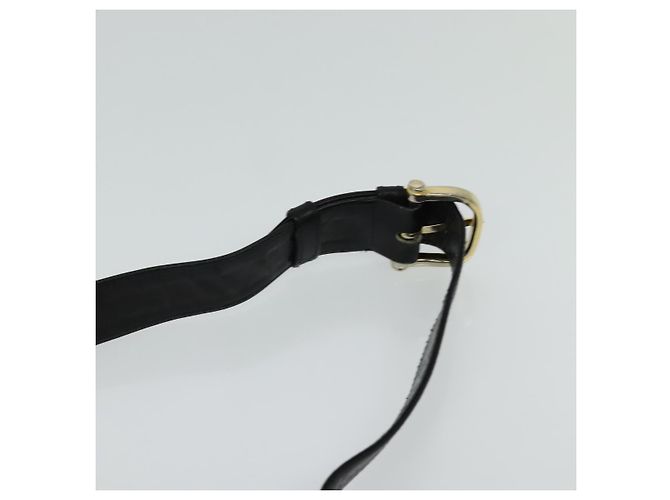 Céline Sac à épaule CELINE en cuir noir et or Auth mr1261 Doré - vue 8