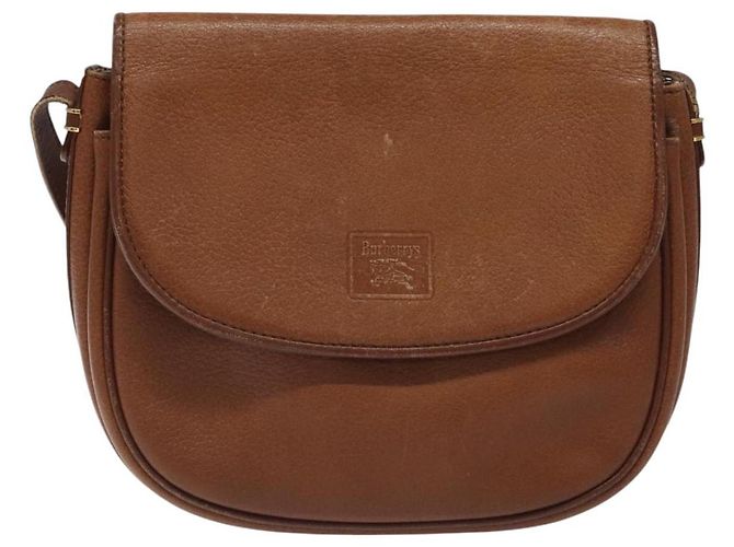 Autre Marque Borsa a spalla Burberrys in pelle marrone Auth ep8223 - vista 13