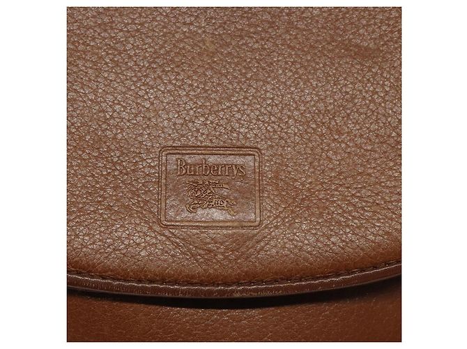 Autre Marque Borsa a spalla Burberrys in pelle marrone Auth ep8223 - vista 17