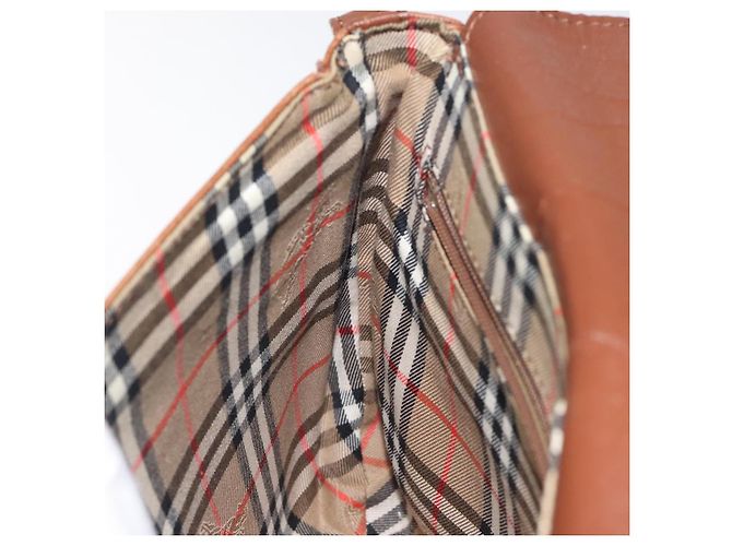 Autre Marque Borsa a spalla Burberrys in pelle marrone Auth ep8223 - vista 19