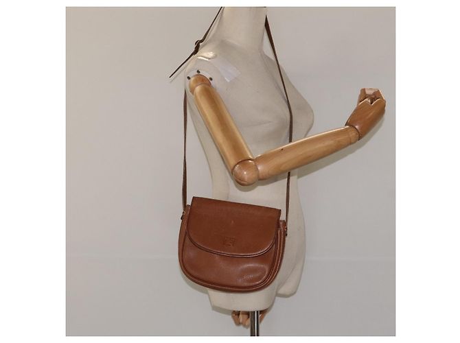 Autre Marque Borsa a spalla Burberrys in pelle marrone Auth ep8223 - vista 22