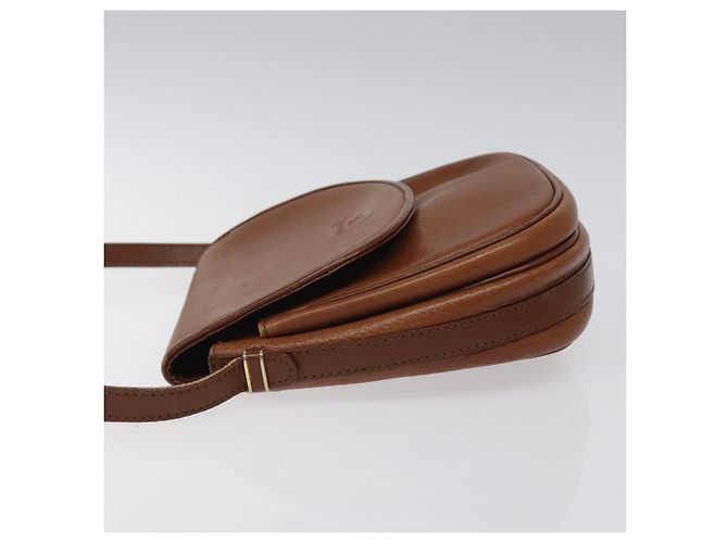 Autre Marque Borsa a spalla Burberrys in pelle marrone Auth ep8223 - vista 4