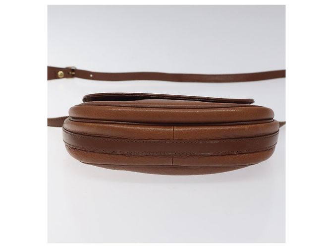 Autre Marque Borsa a spalla Burberrys in pelle marrone Auth ep8223 - vista 5