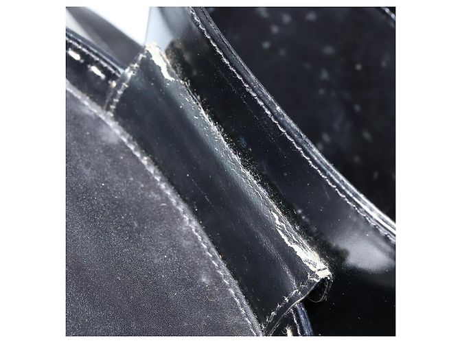 Céline Borsa a spalla CELINE in pelle verniciata nera Auth 116182 Nero - vista 10