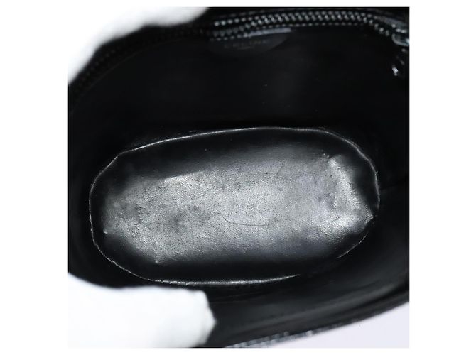 Céline Borsa a spalla CELINE in pelle verniciata nera Auth 116182 Nero - vista 11
