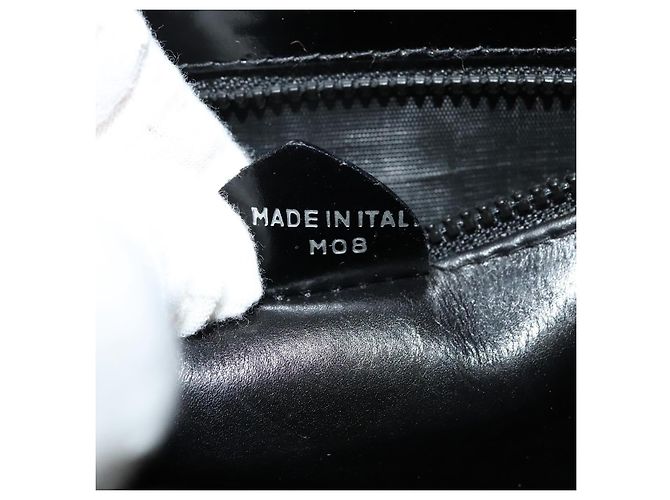 Céline Borsa a spalla CELINE in pelle verniciata nera Auth 116182 Nero - vista 12