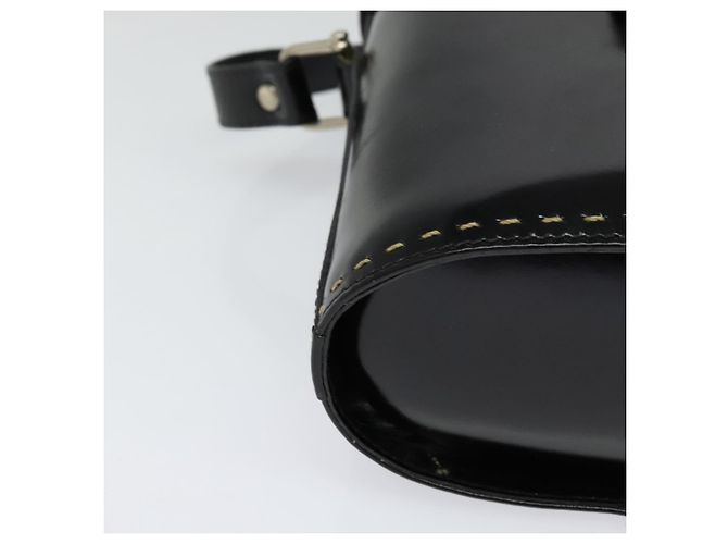 Céline Borsa a spalla CELINE in pelle verniciata nera Auth 116182 Nero - vista 14