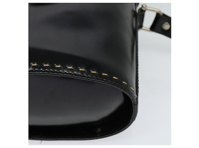 Céline Borsa a spalla CELINE in pelle verniciata nera Auth 116182 Nero - vista 15