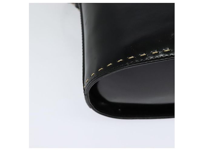Céline Borsa a spalla CELINE in pelle verniciata nera Auth 116182 Nero - vista 16