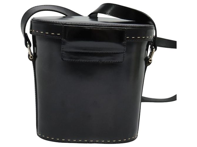Céline Borsa a spalla CELINE in pelle verniciata nera Auth 116182 Nero - vista 2