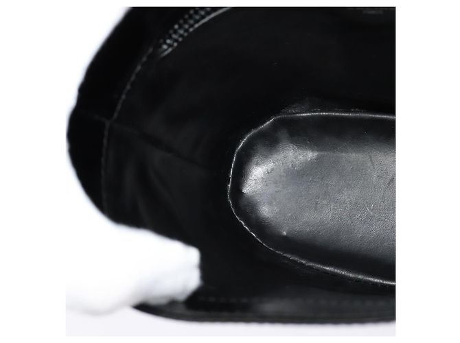 Céline Borsa a spalla CELINE in pelle verniciata nera Auth 116182 Nero - vista 21