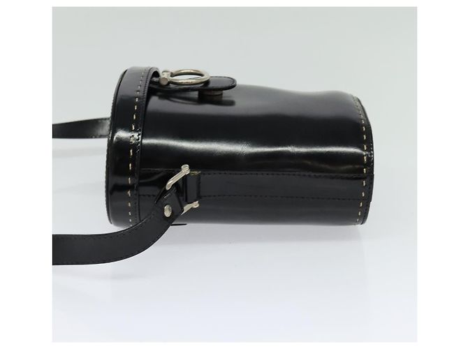 Céline Borsa a spalla CELINE in pelle verniciata nera Auth 116182 Nero - vista 3