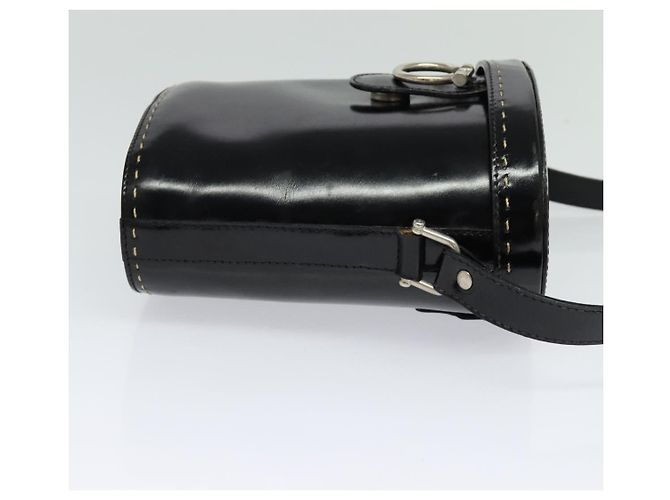 Céline Borsa a spalla CELINE in pelle verniciata nera Auth 116182 Nero - vista 4