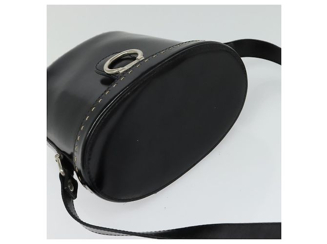 Céline Borsa a spalla CELINE in pelle verniciata nera Auth 116182 Nero - vista 6