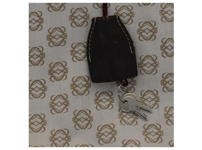 LOEWE Anagram Funda para Prendas Suede Beige Auth ac3727 - vista 11